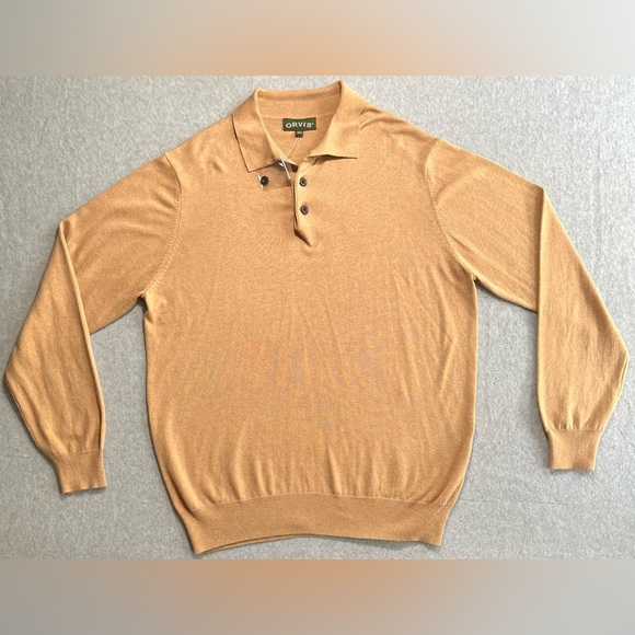 Orvis Merino Collared Cashmere Sweater US Size Medium *NEW* - Picture 4 of 6